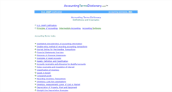 Desktop Screenshot of accountingtermsdictionary.com